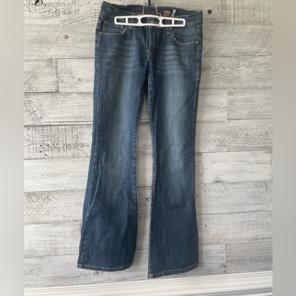 i dream dark wash moderate stretch jeans, size 28